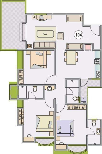 Kohinoor Group Construction and Real Estate Latis (3BHK+3T (1,290 sq ft) 1290 sq ft) Kohinoor Group Construction and Real Estate Latis (3BHK+3T (1,290 sq ft) 1290 sq ft)