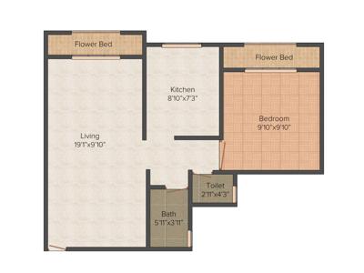 Ganga Ganga Ganesh (1BHK+1T (711 sq ft) 711 sq ft)