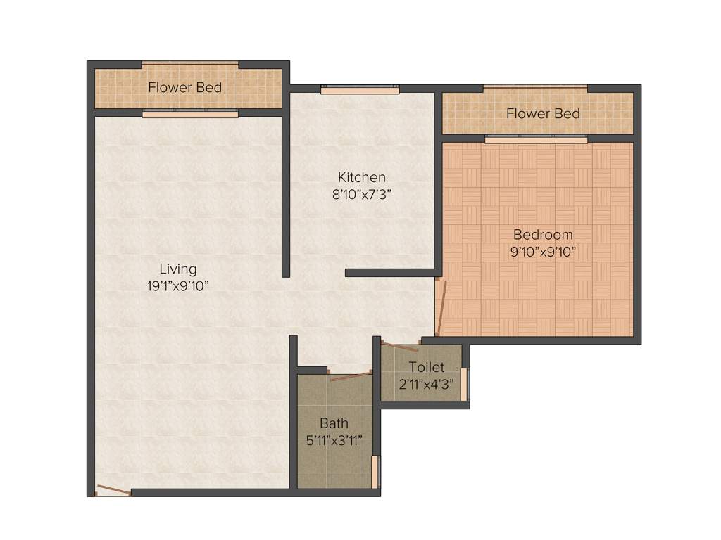 Ganga Ganga Ganesh (1BHK+1T (711 sq ft) 711 sq ft)