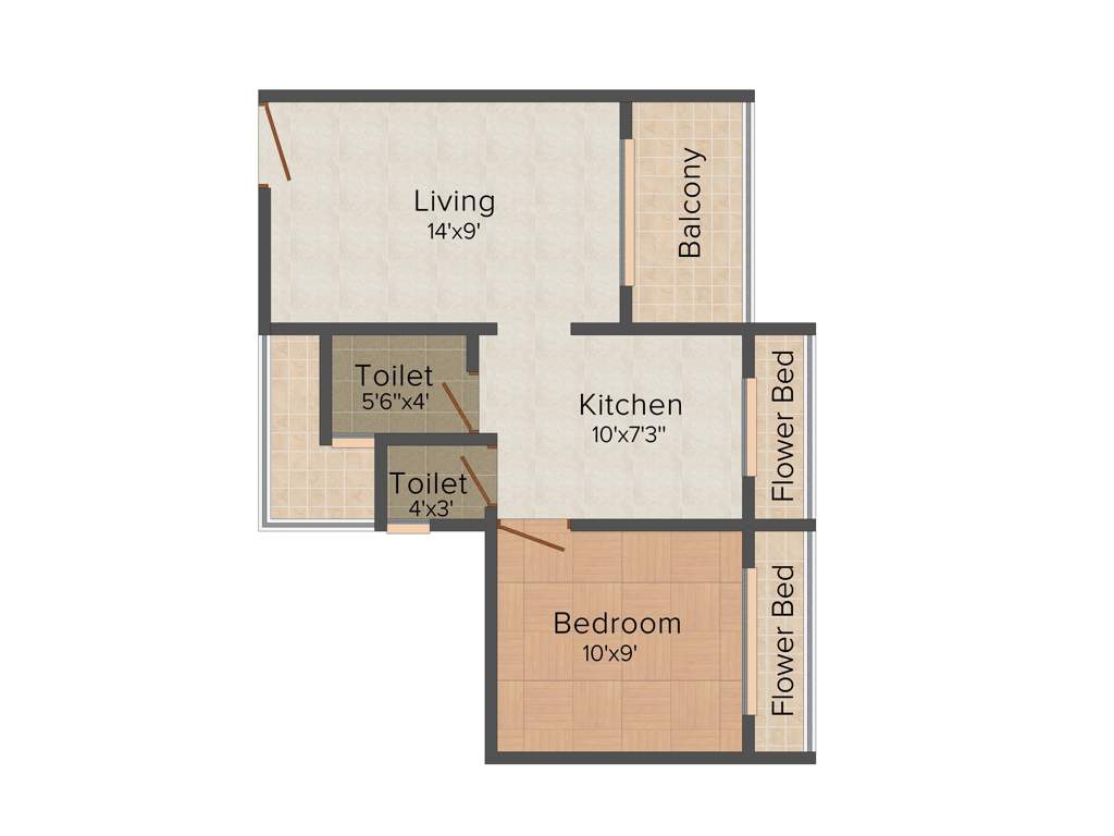 Galaxy Krishna Tower (1BHK+1T (700 sq ft) 700 sq ft)