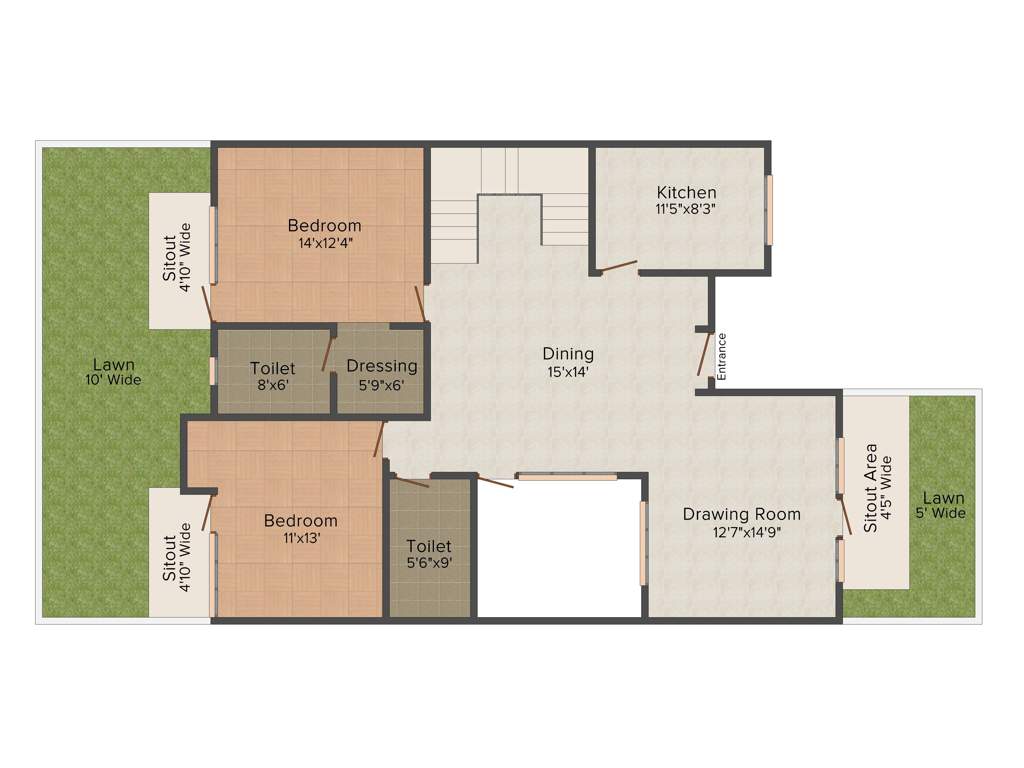 Ansal Olivewood Villa (3BHK+3T (2,305 sq ft) 2305 sq ft)