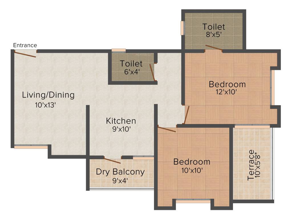 Siddhivinayak Aarambh (2BHK+2T (875 sq ft) 875 sq ft)