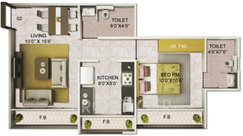 Dedhia Elita (1BHK+2T (630 sq ft) 630 sq ft) Dedhia Elita (1BHK+2T (630 sq ft) 630 sq ft)