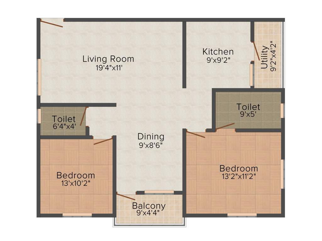 PNR SLV Bhanu Classic (2BHK+2T (1,139 sq ft) 1139 sq ft)