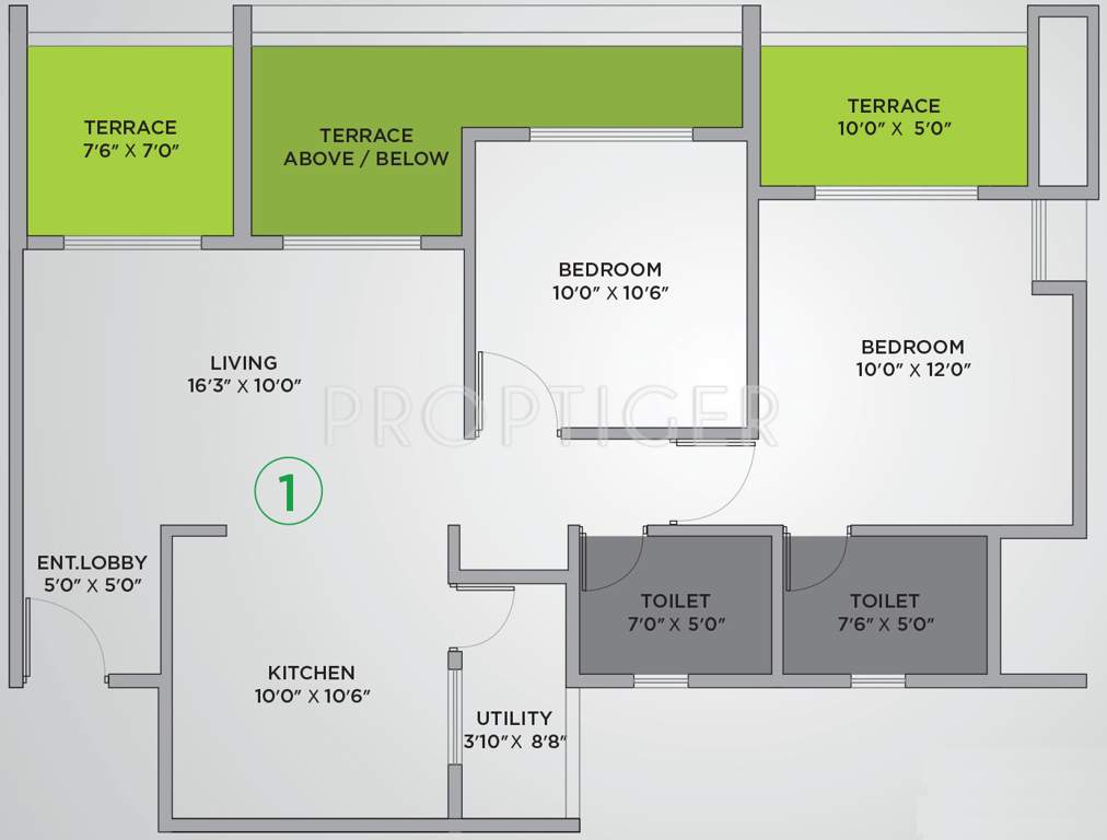 VTP Urban Nest (2BHK+2T (1,060 sq ft) 1060 sq ft)