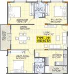 Mahaveer Fair Oaks (3BHK+2T (1,590 sq ft) 1590 sq ft) Mahaveer Fair Oaks (3BHK+2T (1,590 sq ft) 1590 sq ft)