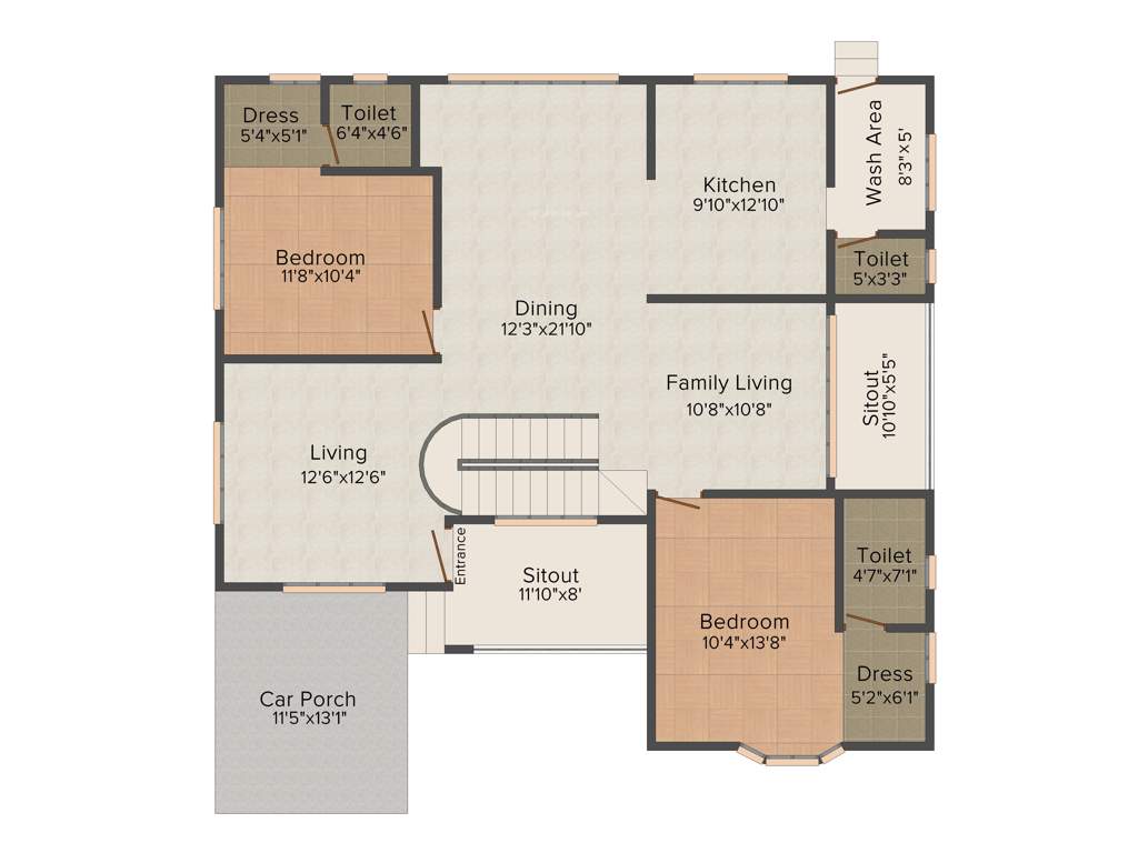 Shreeji Infrastructure Shreeji Dwaraka 4BHK+4T (2,500 sq ft)