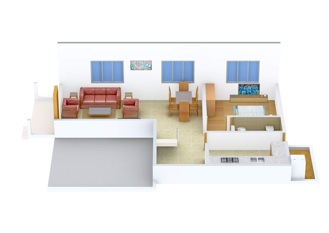 Shreeji Vrindavan Garden (3BHK+3T (1,424 sq ft) 1424 sq ft)