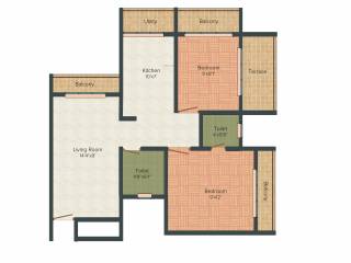 Tater Florence (2BHK+1T (819 sq ft) 819 sq ft)