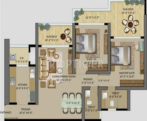 Siesta (2BHK+2T (1,310 sq ft) 1310 sq ft) Siesta (2BHK+2T (1,310 sq ft) 1310 sq ft)