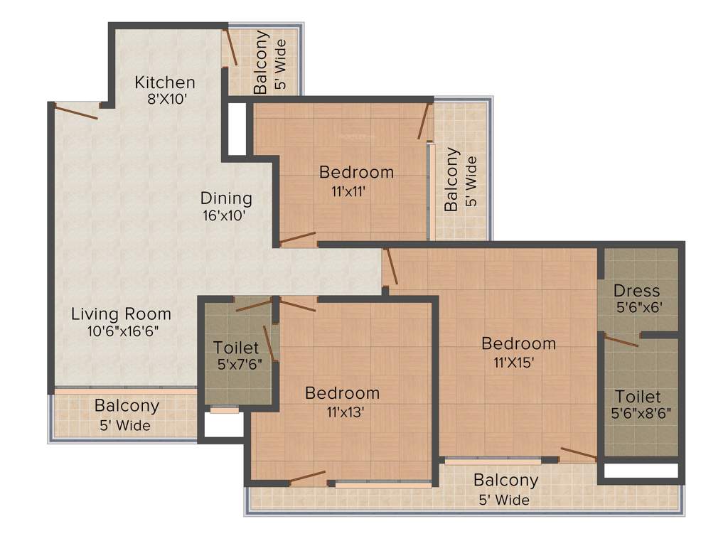Mangalya Ophira (3BHK+2T (1,455 sq ft) 1455 sq ft)