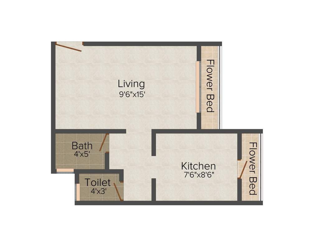 Ashapura Asha Palms (1RK+1T (425 sq ft) 425 sq ft)