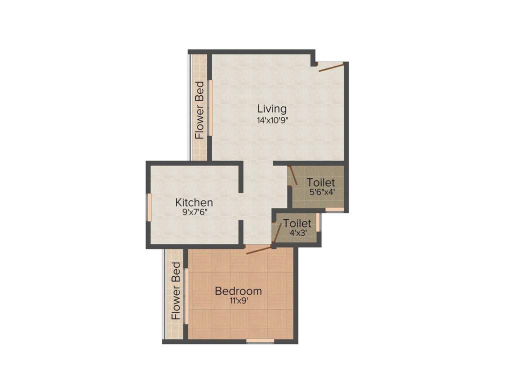 Ashapura Asha Palms (1BHK+1T (640 sq ft) 640 sq ft)