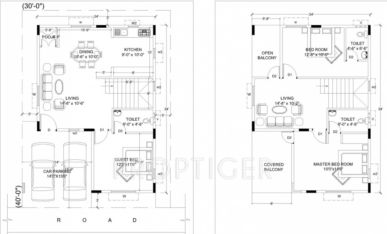 Asha Villas (3BHK+3T (1,659 sq ft) + Pooja Room 1659 sq ft)
