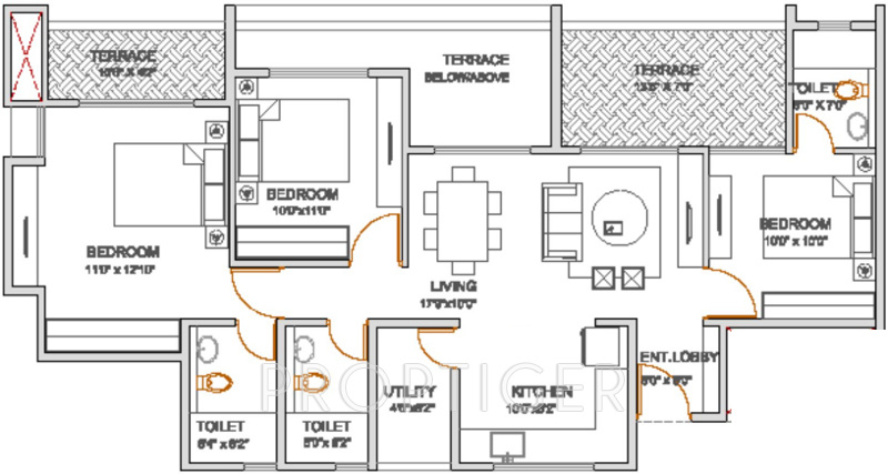 VTP Urban Nest (3BHK+3T (1,335 sq ft) 1335 sq ft) VTP Urban Nest (3BHK+3T (1,335 sq ft) 1335 sq ft)