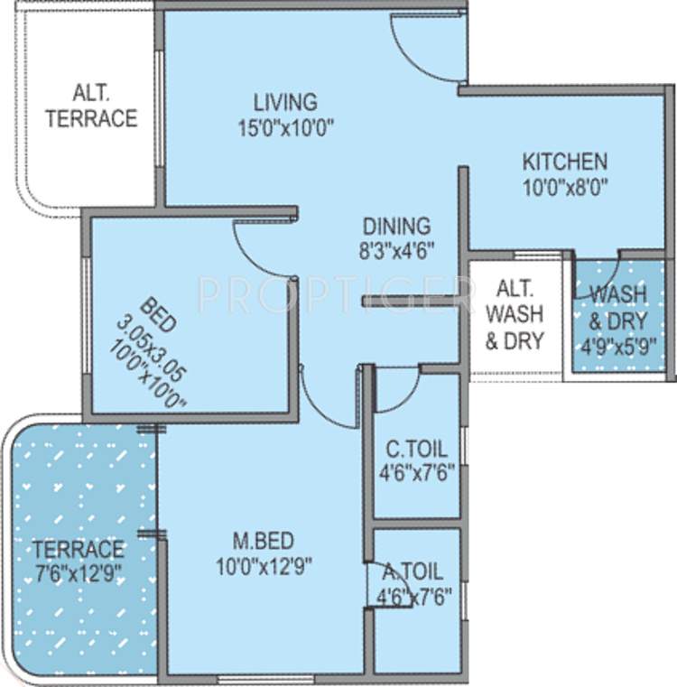 Kamalraj Hari Dwar (2BHK+2T (841 sq ft) 841 sq ft)
