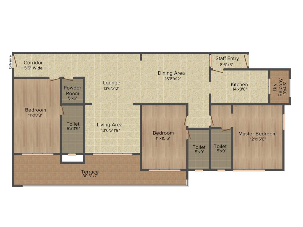 Mittal Mermit Auriga (3BHK+3T (2,610 sq ft) 2610 sq ft)