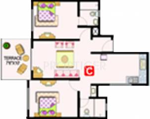 Nirman Eternity (2BHK+2T (899 sq ft) 899 sq ft)