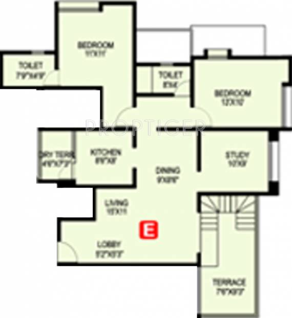 Nirman Eternity (2BHK+2T (1,622 sq ft) + Study Room 1622 sq ft)