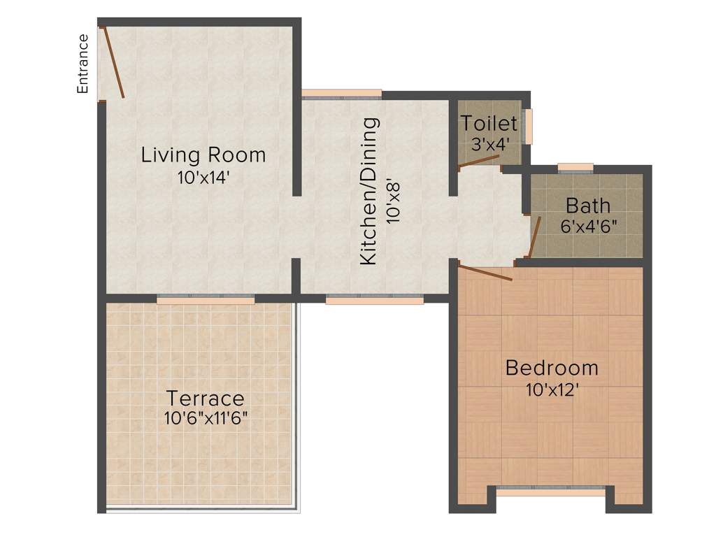 Ghorpade Crystal Avenue (1BHK+1T (653 sq ft) 653 sq ft)