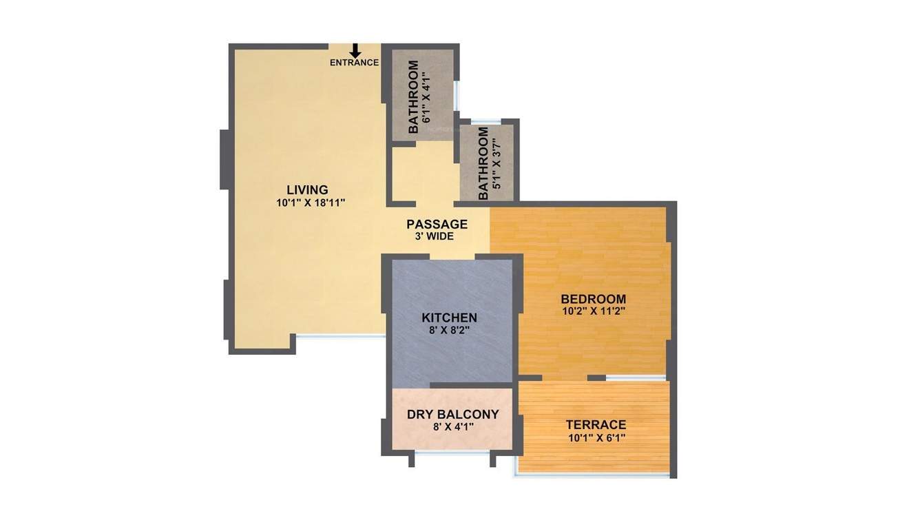 Rujuta Gloria (1BHK+1T (670 sq ft) 670 sq ft)