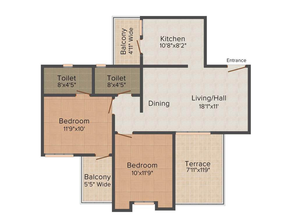 Rachana Yuthika (2BHK+2T (1,133 sq ft) 1133 sq ft)