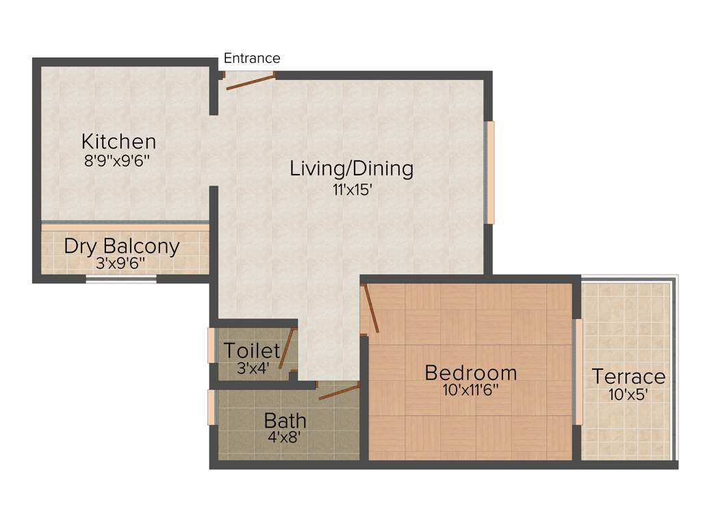 Alcon Springvalley (1BHK+1T (674 sq ft) 674 sq ft)