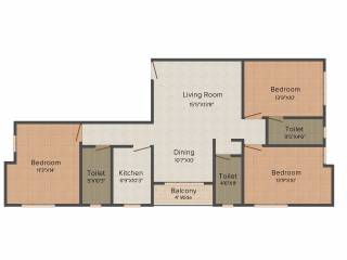 Nsi Bally House (3BHK+3T (1,590 sq ft) 1590 sq ft) Nsi Bally House (3BHK+3T (1,590 sq ft) 1590 sq ft)