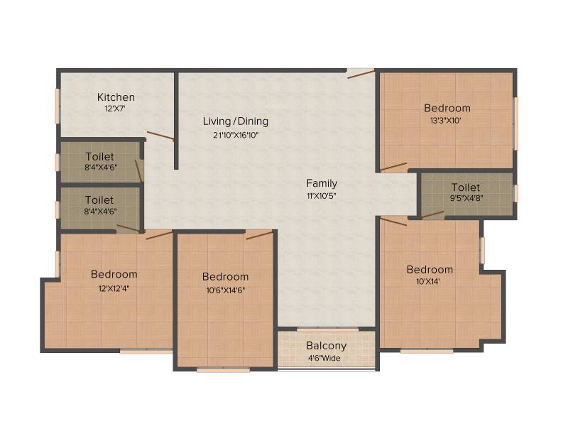 Nsi Bally House (4BHK+3T (2,032 sq ft) 2032 sq ft)