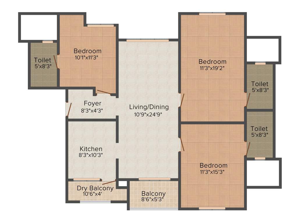 Casagrand Lanterns Court (3BHK+3T (1,633 sq ft) 1633 sq ft)