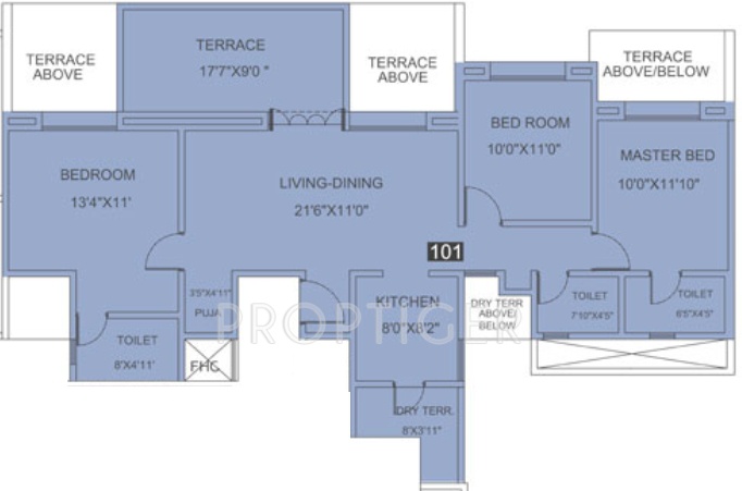 Goyal My Home MH14 Punawale (3BHK+3T (1,577 sq ft)   Pooja Room 1577 sq ft)