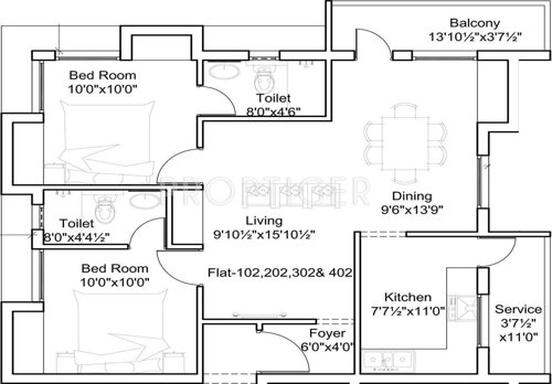 Romaa Gracia (2BHK+2T (1,173 sq ft) 1173 sq ft) Romaa Gracia (2BHK+2T (1,173 sq ft) 1173 sq ft)