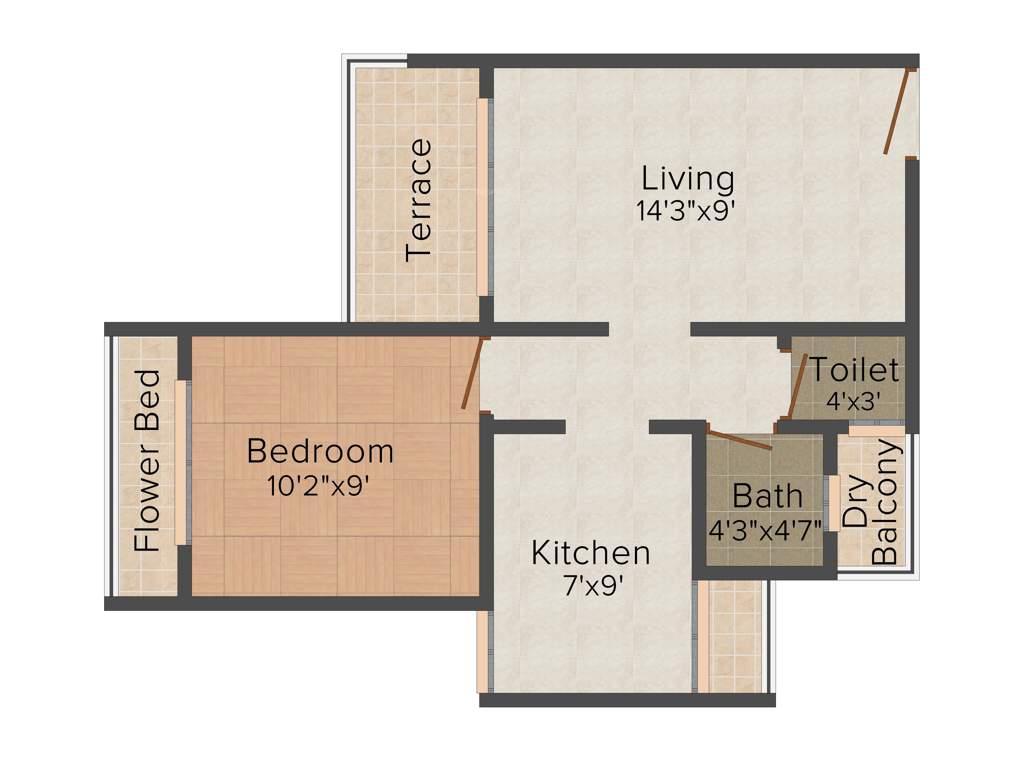 Shree Avenue 1 (1BHK+1T (675 sq ft) 675 sq ft)