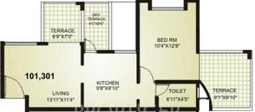 Suratwala Sweet 16 (1BHK+1T (678 sq ft) 678 sq ft)