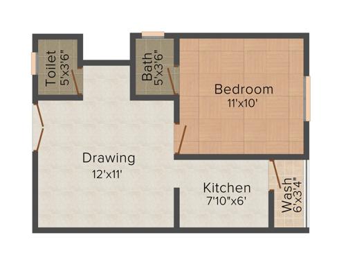 Sarthak Singapore Nest (1BHK+1T (550 sq ft) 550 sq ft)