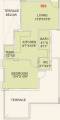 Floor Plan (1BHK+1T) Diamond Group Shubham Residency Floor Plan (1BHK+1T)