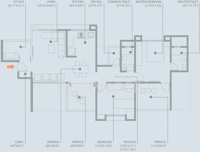 Siddhashila Aabha (2BHK+2T (1,281 sq ft) 1281 sq ft)