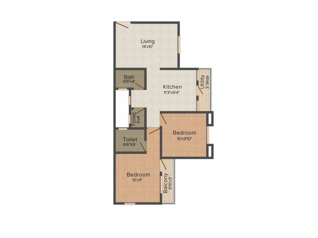 Kadu Malhar Villa (2BHK+2T (819 sq ft) 819 sq ft)