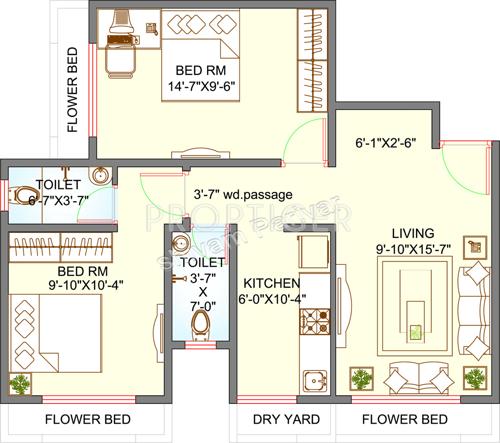 Shivam Shivam Ashok (2BHK+2T (1,075 sq ft) 1075 sq ft)