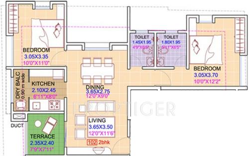 Swojas Sargam (2BHK+2T (1,020 sq ft) 1020 sq ft)