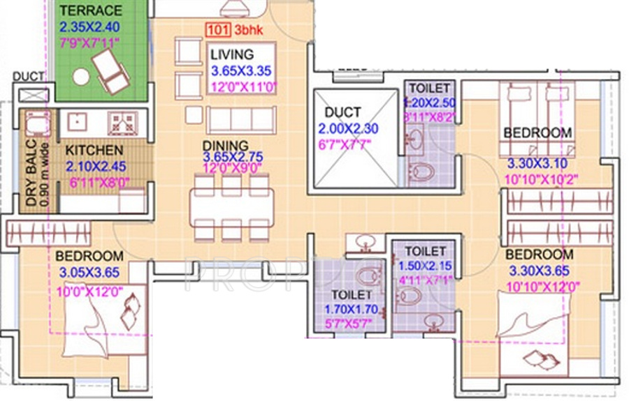 Swojas Sargam (3BHK+3T (1,228 sq ft) 1228 sq ft) Swojas Sargam (3BHK+3T (1,228 sq ft) 1228 sq ft)