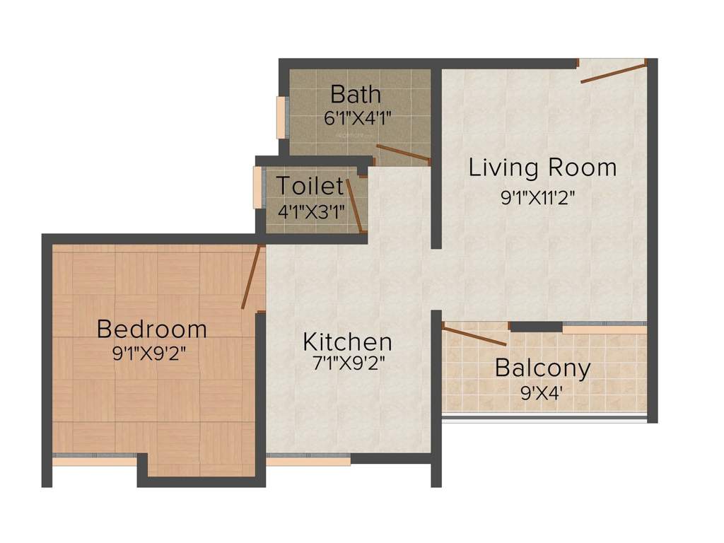 Maple Aapla Ghar Ranjangaon (1BHK+1T (443 sq ft) 443 sq ft)