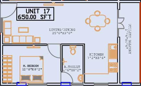 Prabhavathi Elegant (1BHK+1T (650 sq ft) 650 sq ft)