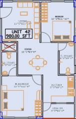 Prabhavathi Elegant (2BHK+2T (980 sq ft) 980 sq ft)