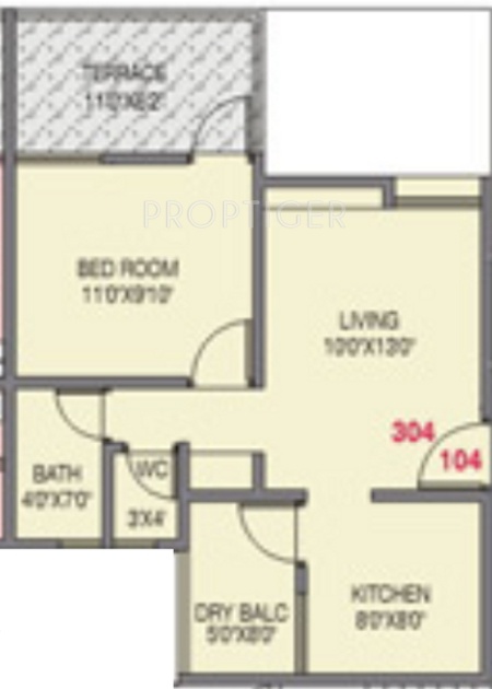 Unecha Sai Srushti (1BHK+1T (595 sq ft) 595 sq ft)