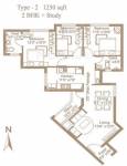 South India Acropole (2BHK+2T (1,250 sq ft) + Study Room 1250 sq ft) South India Acropole (2BHK+2T (1,250 sq ft) + Study Room 1250 sq ft)