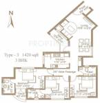 South India Acropole (3BHK+3T (1,420 sq ft) 1420 sq ft) South India Acropole (3BHK+3T (1,420 sq ft) 1420 sq ft)