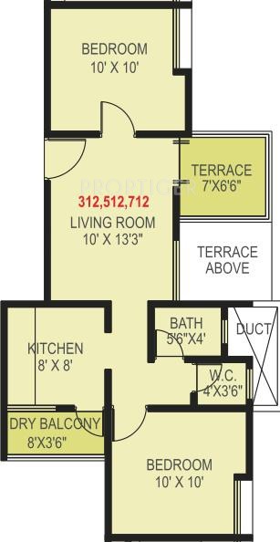 Maple Aapla Ghar Chakan (2BHK+2T (753 sq ft) 753 sq ft)