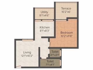 Maple Aapla Ghar Lonikand (1BHK+1T (638 sq ft) 638 sq ft)