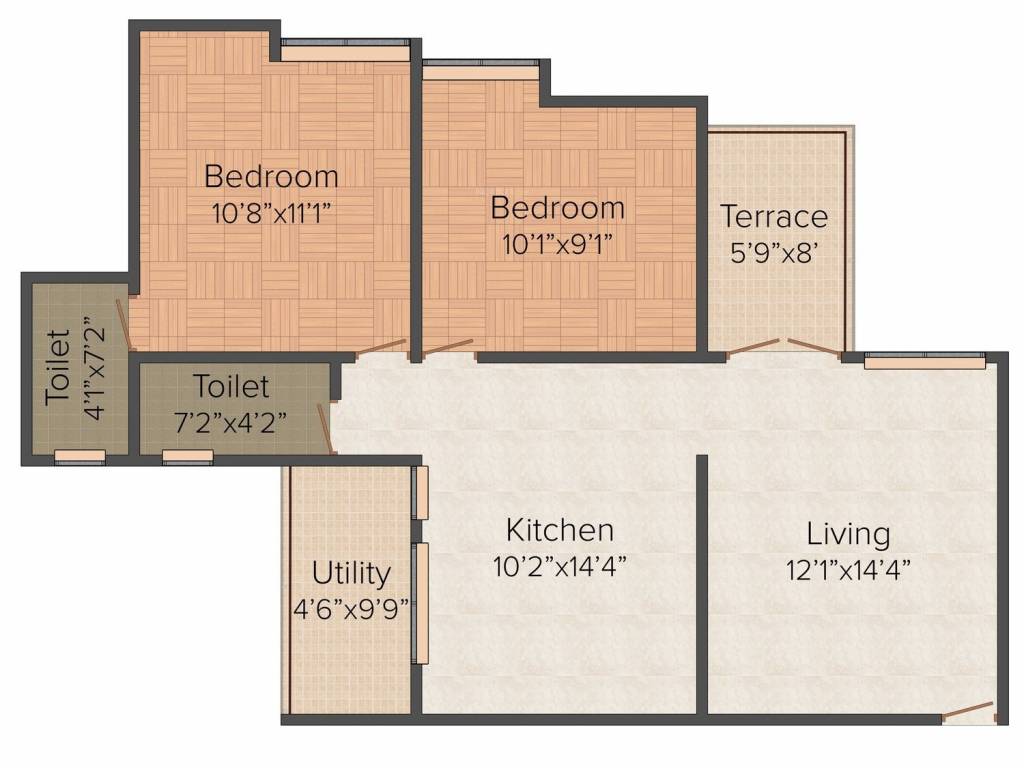 Maple Aapla Ghar Lonikand (2BHK+2T (927 sq ft) 927 sq ft)
